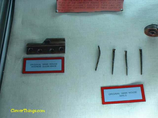 Museum artifacts at the Cherokee Chief Vann Estate in Georgia