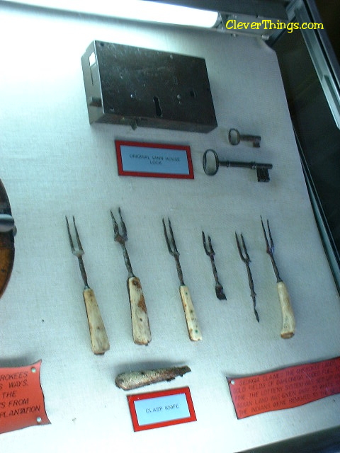 Museum artifacts at the Cherokee Chief Vann Estate in Georgia