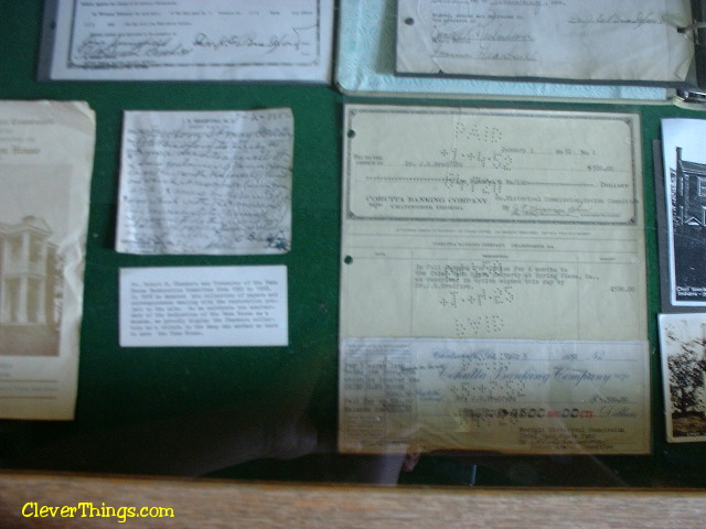 Museum artifacts at the Cherokee Chief Vann Estate in Georgia