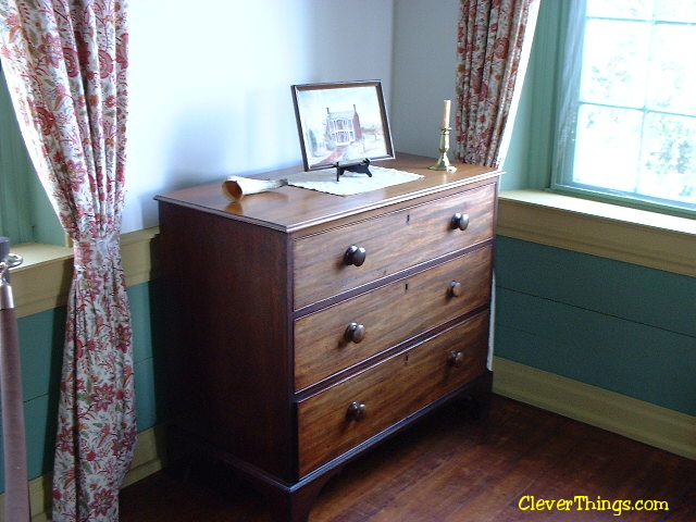 Bedroom dresser at the Cherokee Chief Vann Estate in Georgia