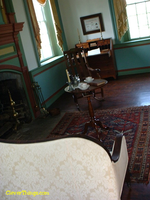 Living room at the Cherokee Chief Vann Estate in Georgia