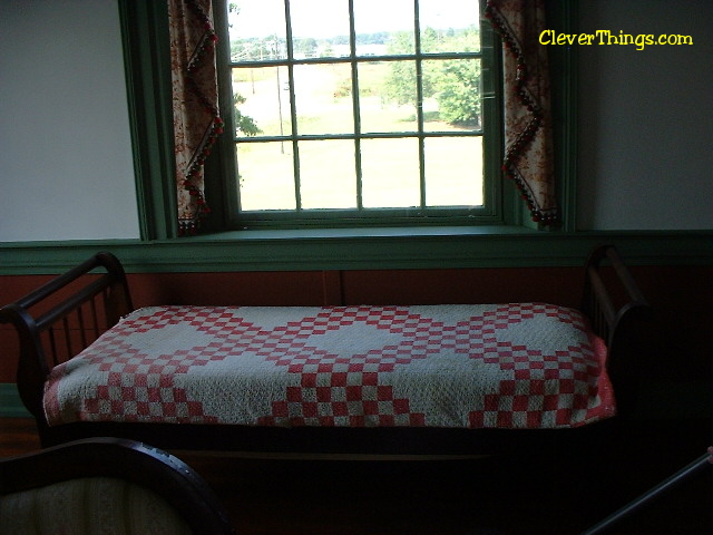 A seating area by the window on the Cherokee Chief Vann Estate in Georgia