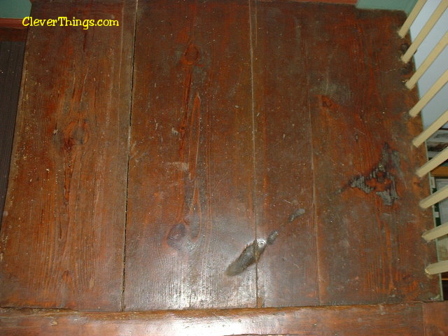 Stair burn marks at the Cherokee Chief Vann Estate in Georgia