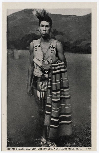 1915 man dressed in non-Cherokee clothing