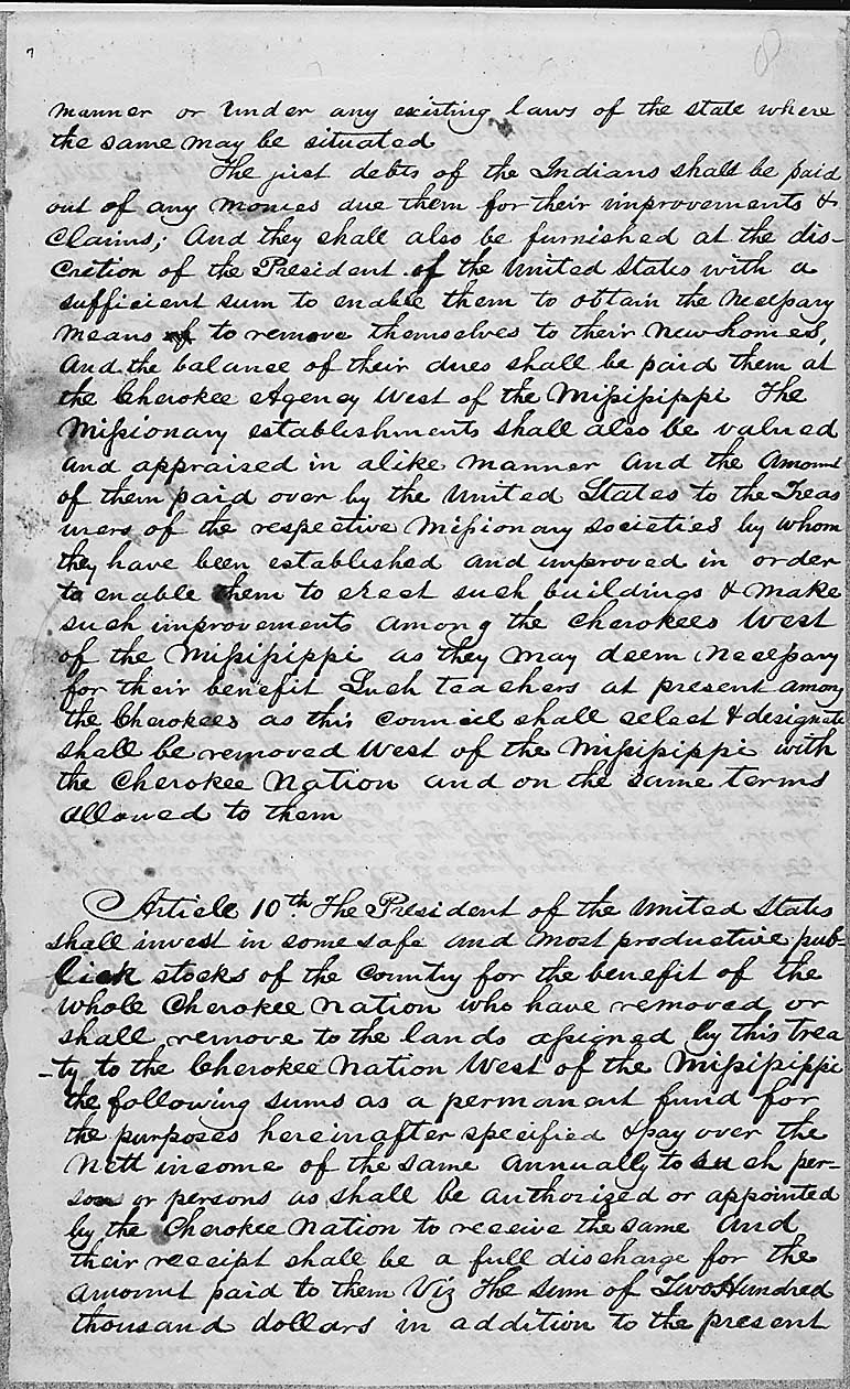 1835 Treaty of New Echota - page #10