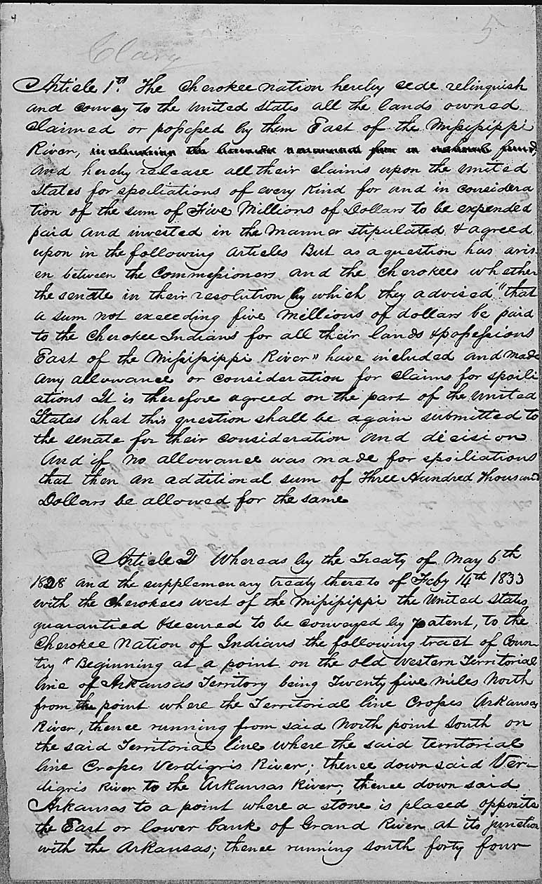 1835 Treaty of New Echota - page #4