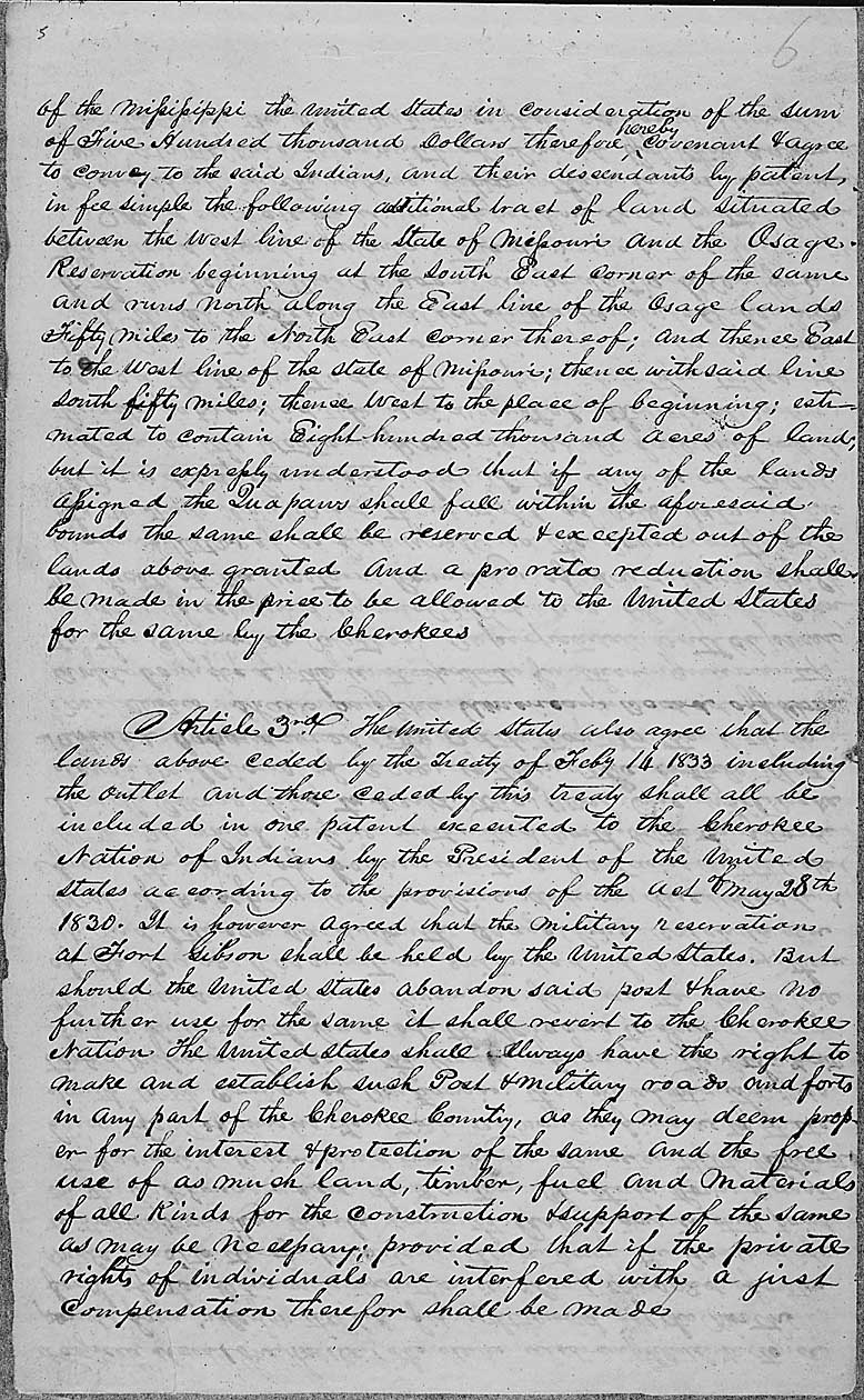 1835 Treaty of New Echota - page #6