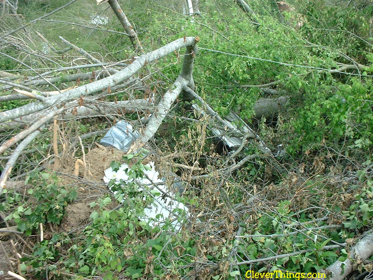 Tornado damage near Arab, Alabama