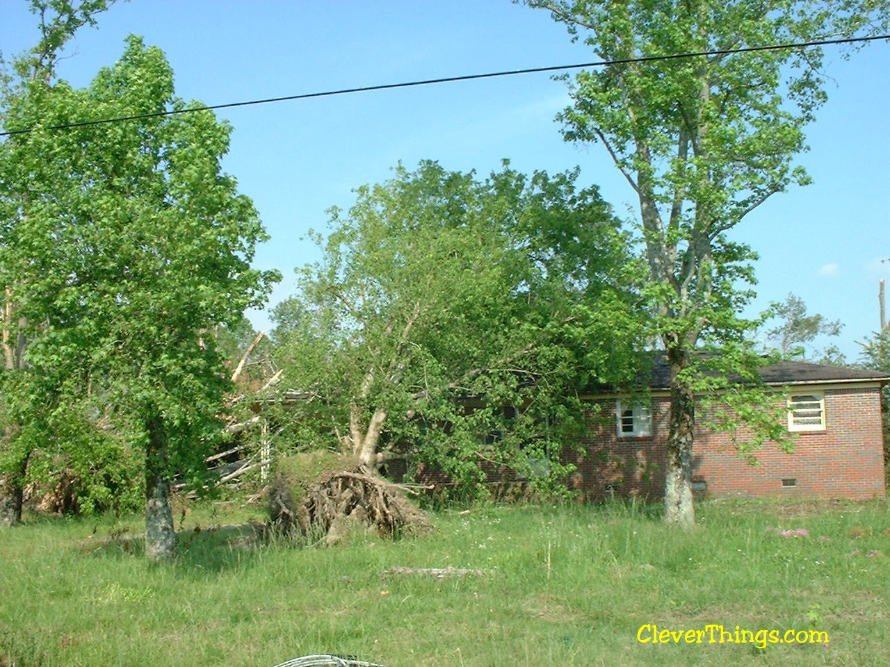 Tornado damage near Arab, Alabama