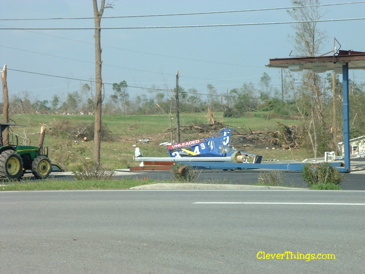 Tornado damage near Arab, Alabama