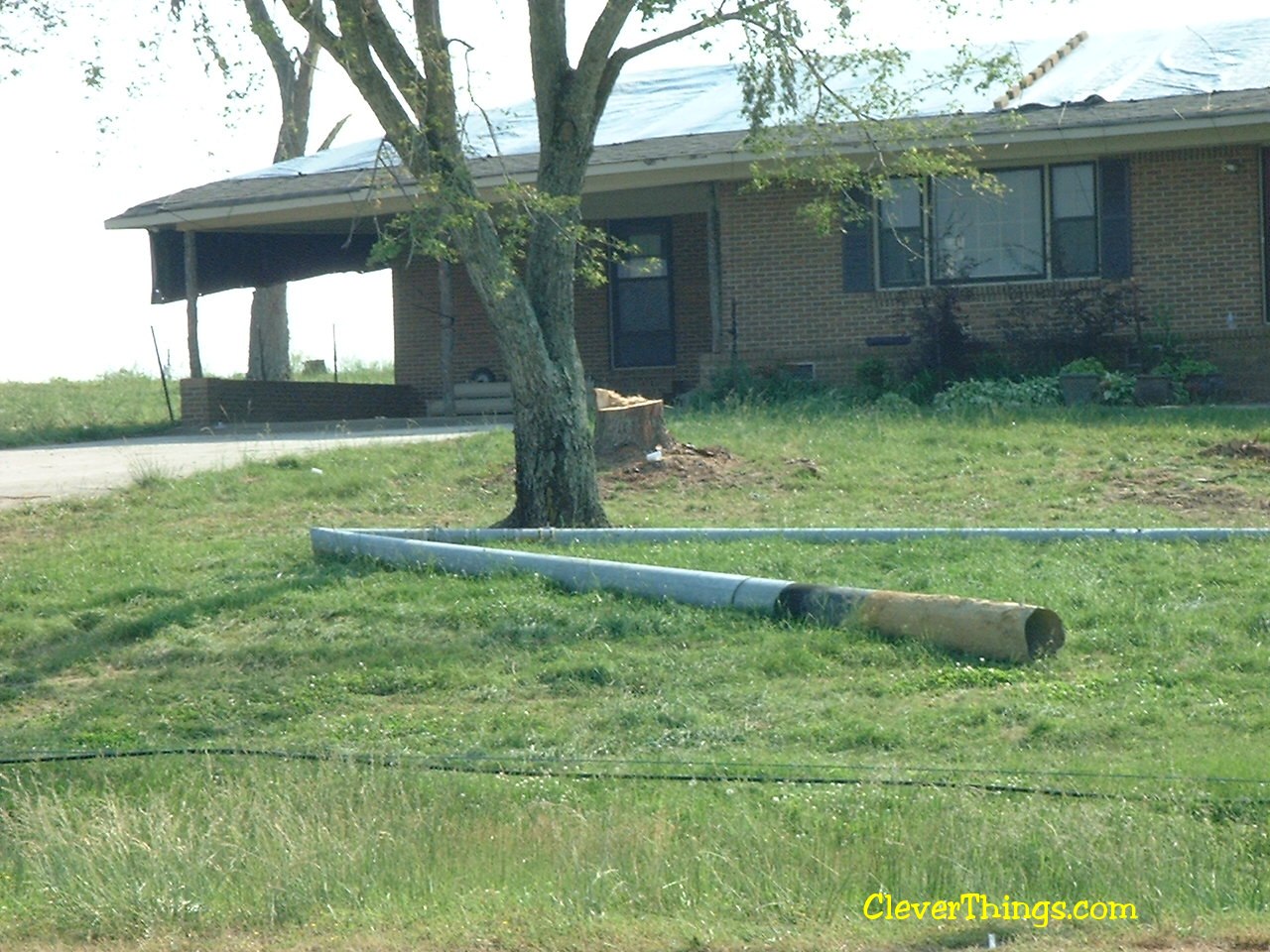 Tornado damage near Arab, Alabama