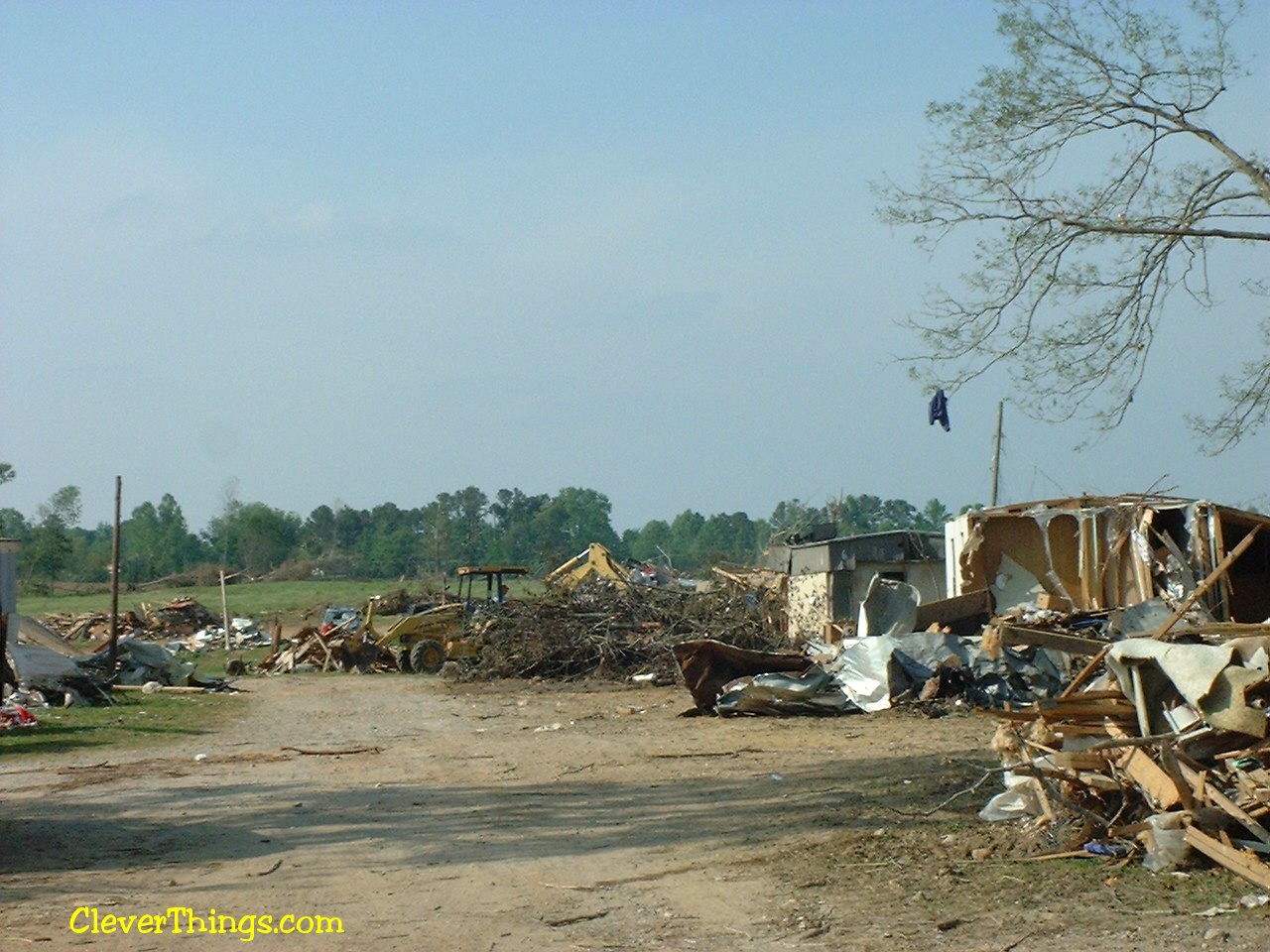 Tornado damage near Arab, Alabama