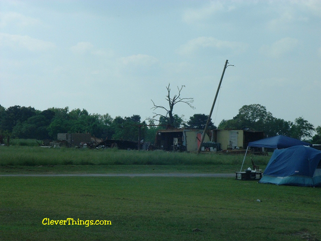 Tornado damage near Arab, Alabama