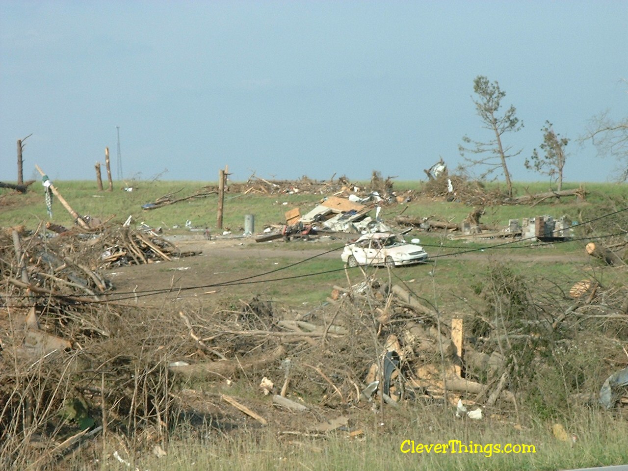 Tornado damage near Arab, Alabama